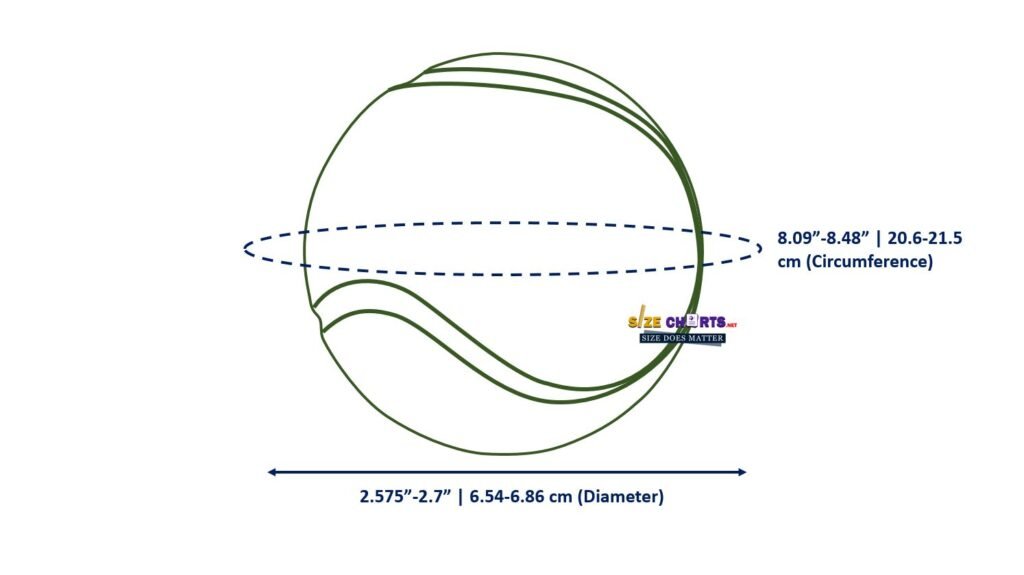 Lawn Tennis Ball Size, Measurement & Dimension Guide