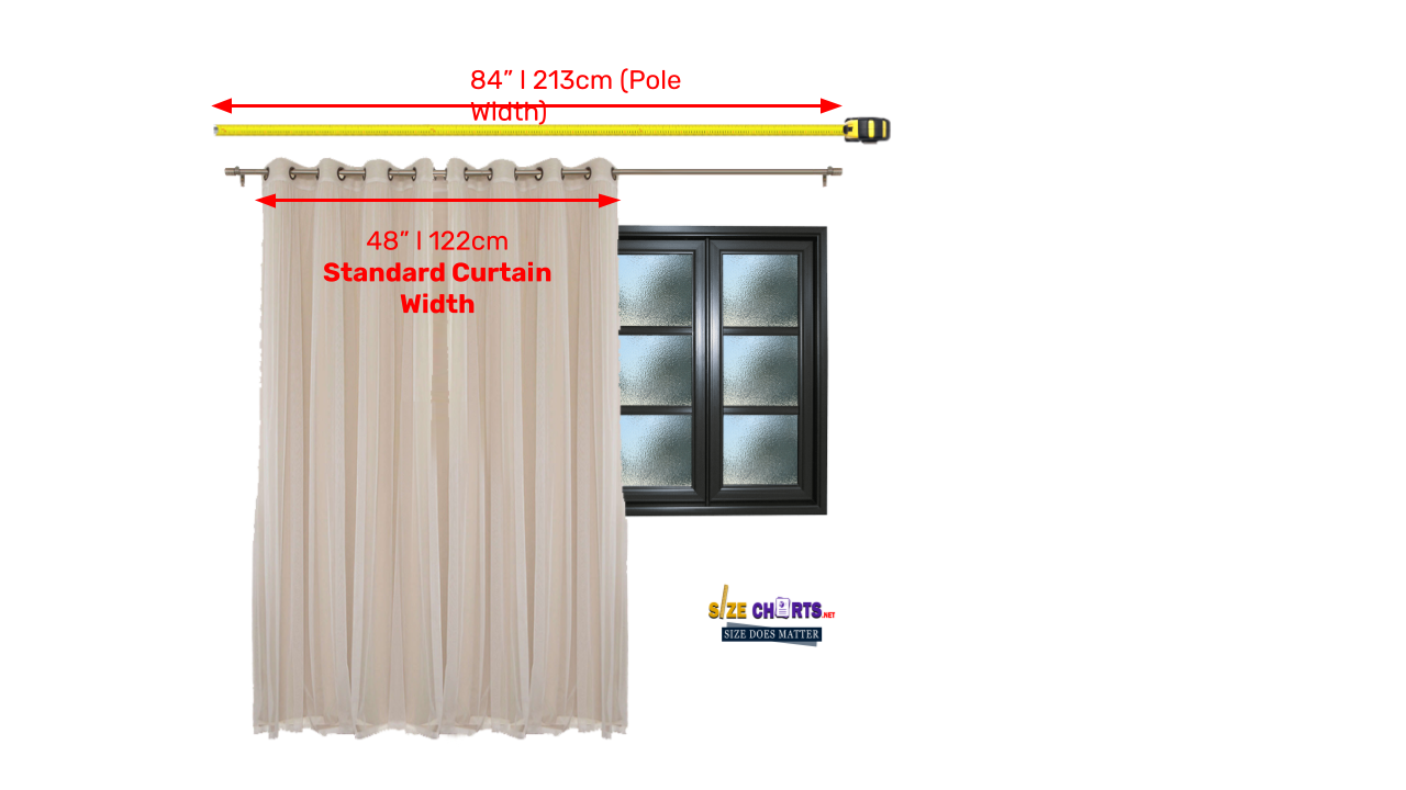 Standard Curtain Size (Width & Length) (illustration Included)