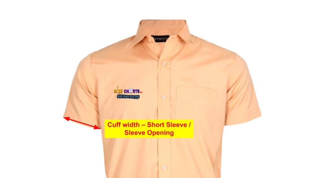 Cuff width – Short Sleeve / Sleeve Opening