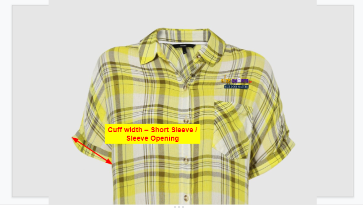 Cuff width – Short Sleeve