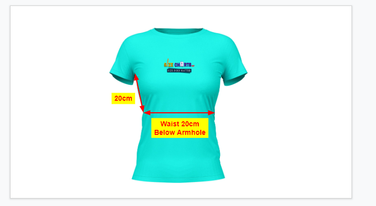 Womens T Shirt Size Chart And Conversion 2420